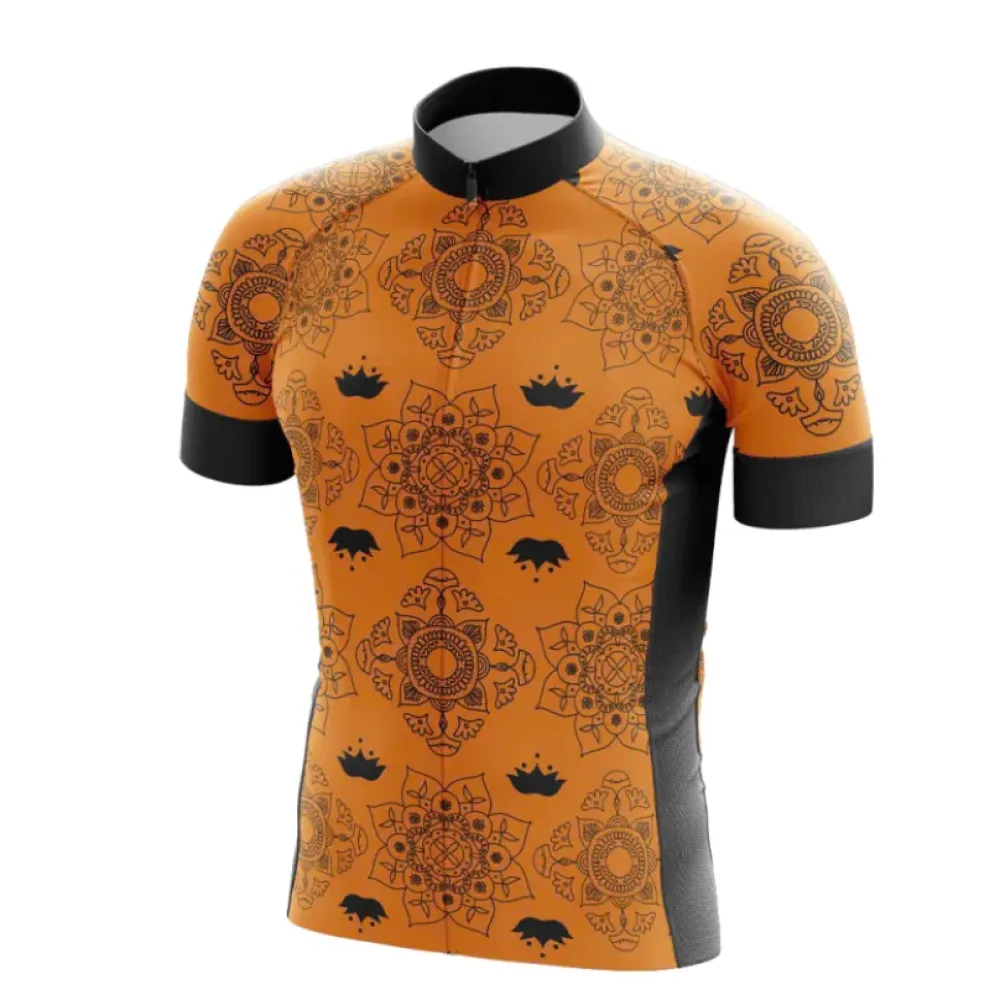 Orange Mandala Cycling Jersey