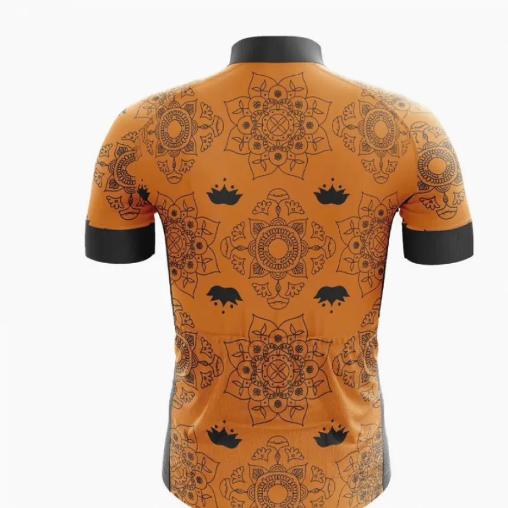 Orange Mandala Cycling Jersey
