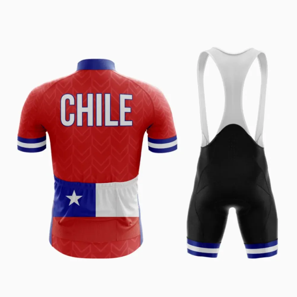 Chile Cycling Kit Red/Blue/White