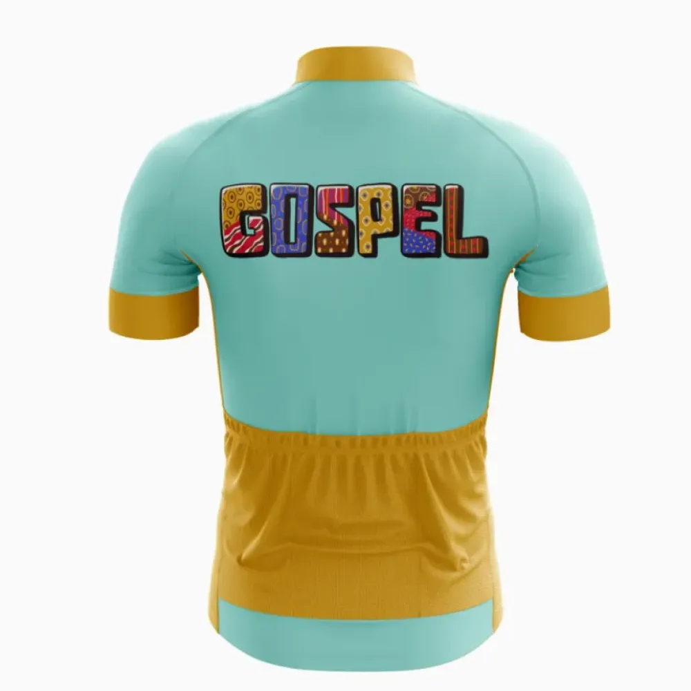 Gospel Triathlon Jersey Faithful Finisher Teal/Gold/Pattern
