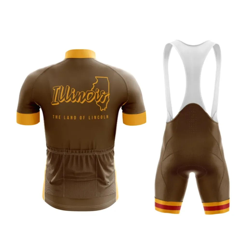 Illinois Cycling Kit Special Edition Brown/Gold/Red