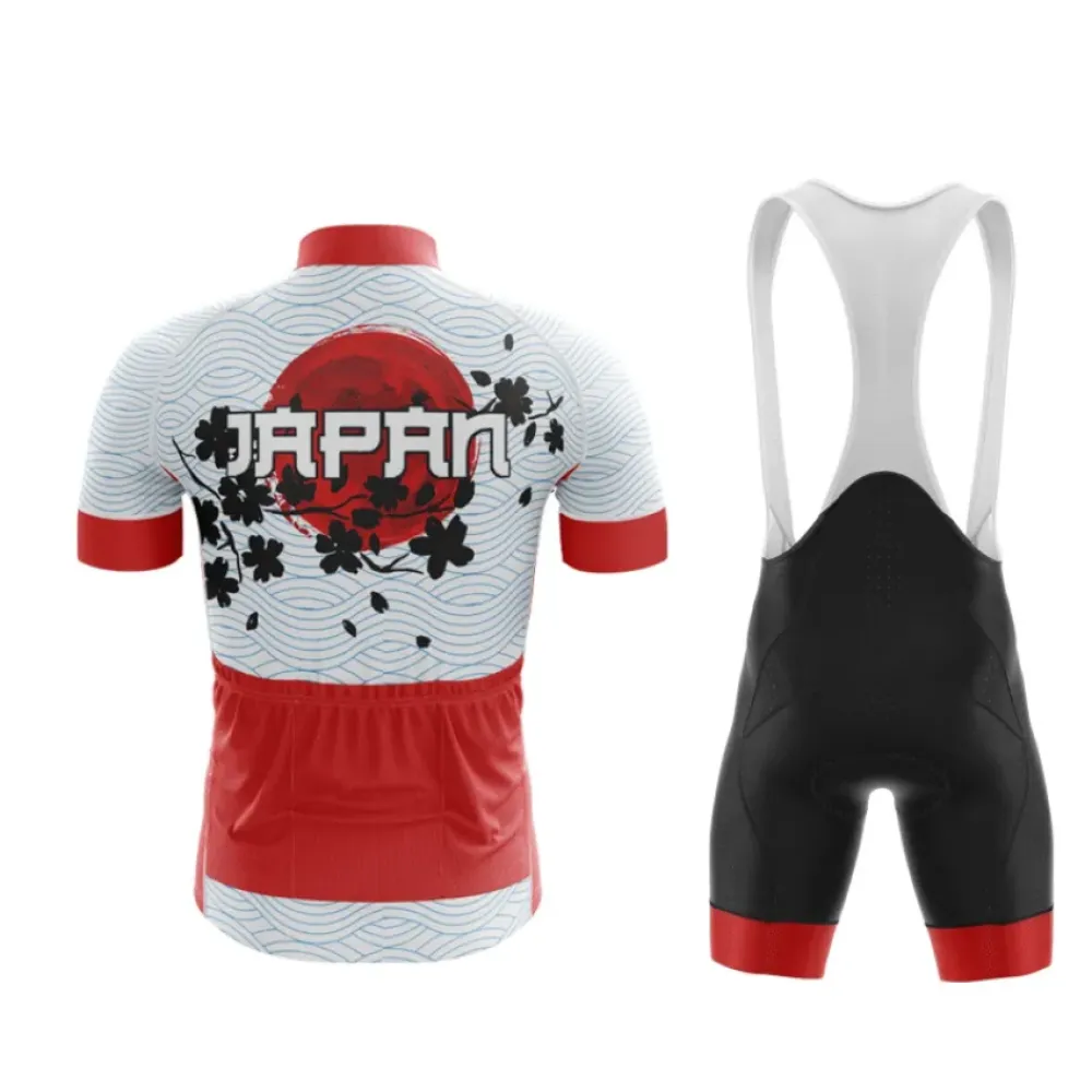 Japan Red and Black Cycling Kit