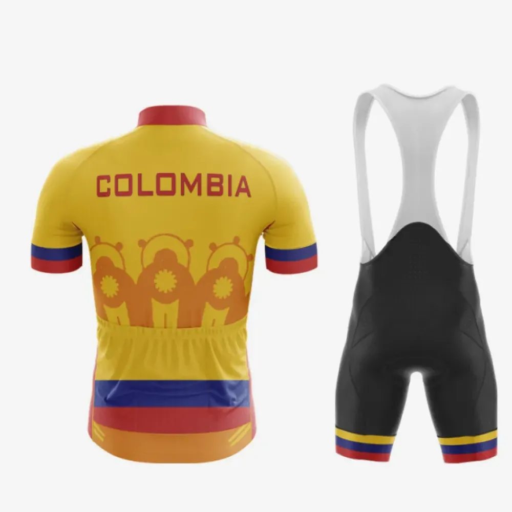 Colombia Cycling Jersey & Bib Shorts Yellow/Black/Red