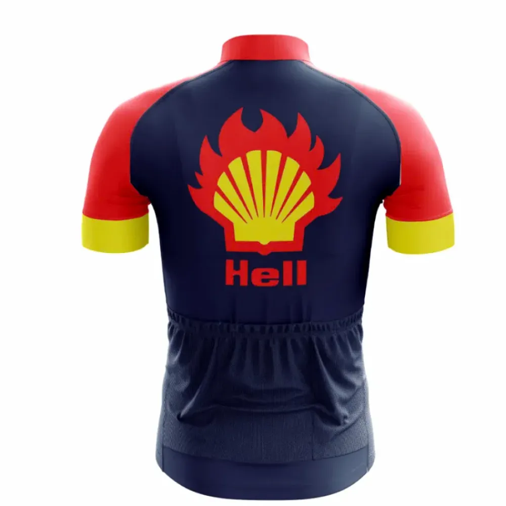 Shell Hell Cycling Jersey Red/Black/Yellow