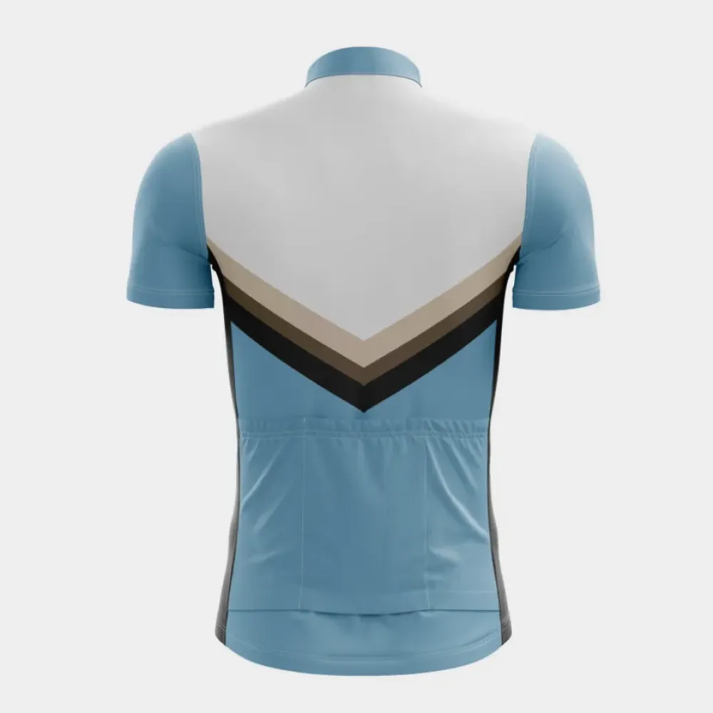 Cycling Jersey Coffee Inspired Blue/Tan/White