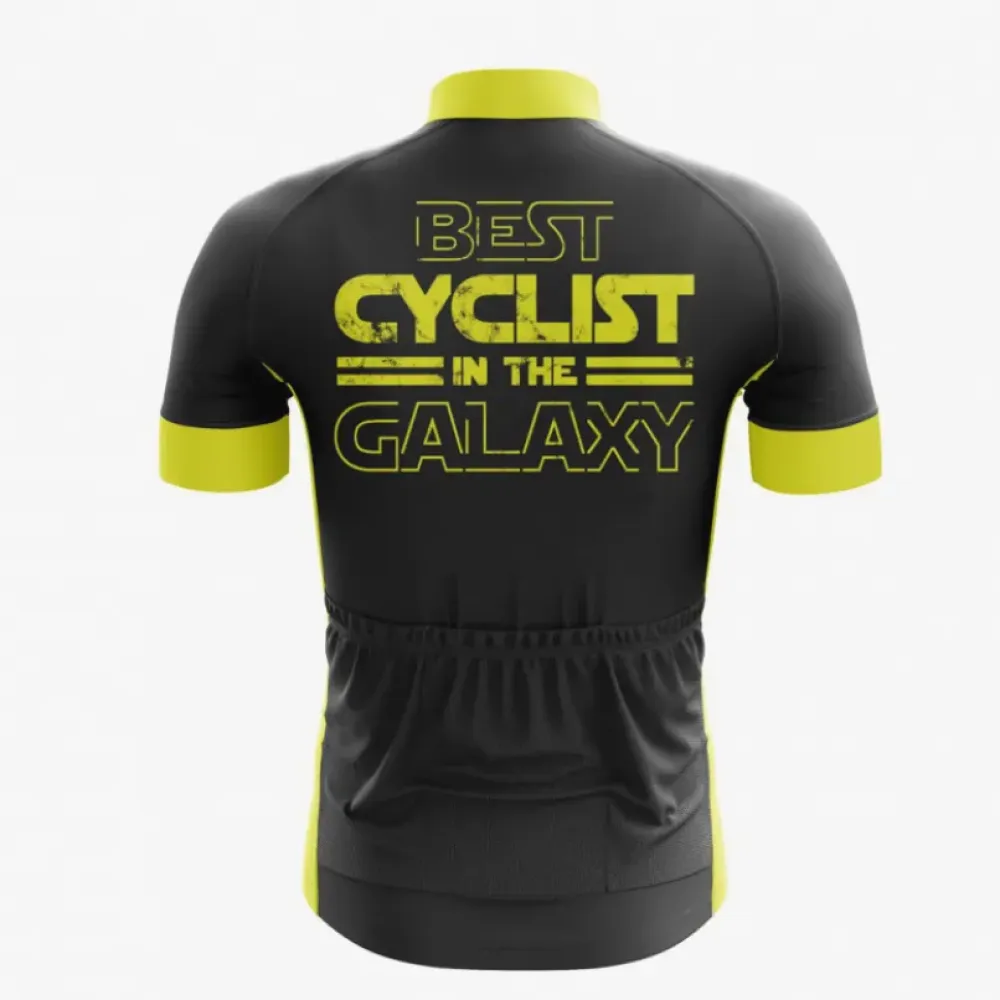 Best Cyclist Galaxy Commemorative Cycling Jersey Black/Neon Yellow