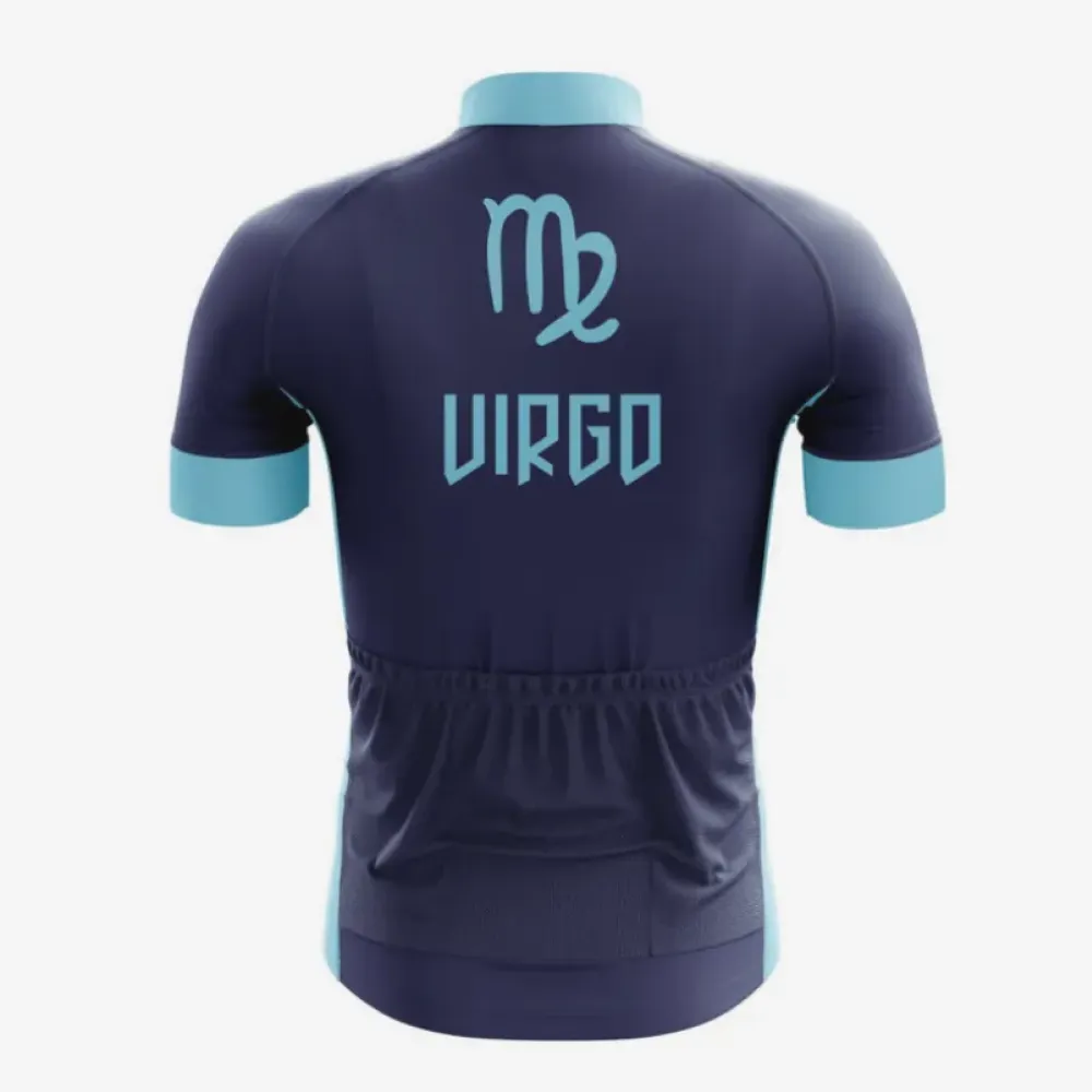 Virgo Cycling Jersey Navy/Light Blue