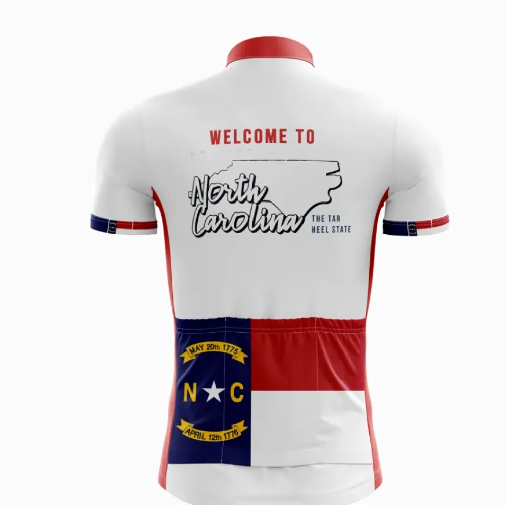 North Carolina Cycling Jersey White/Red/Navy