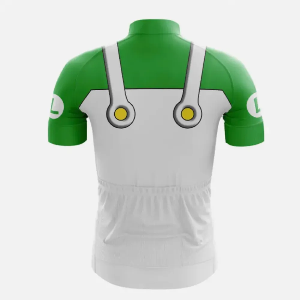 Luigi Cycling Jersey Green/White/Yellow