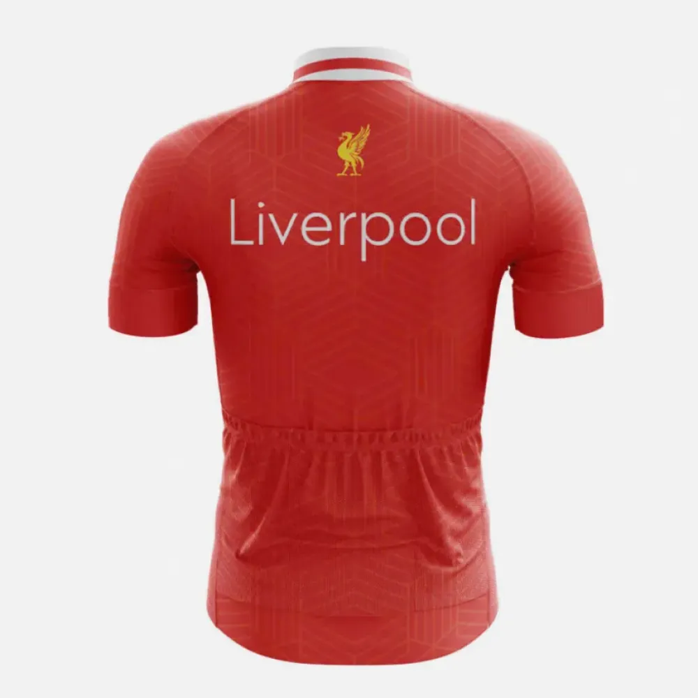 Liverpool Cycling Jersey Red/Yellow/Geometric Pattern