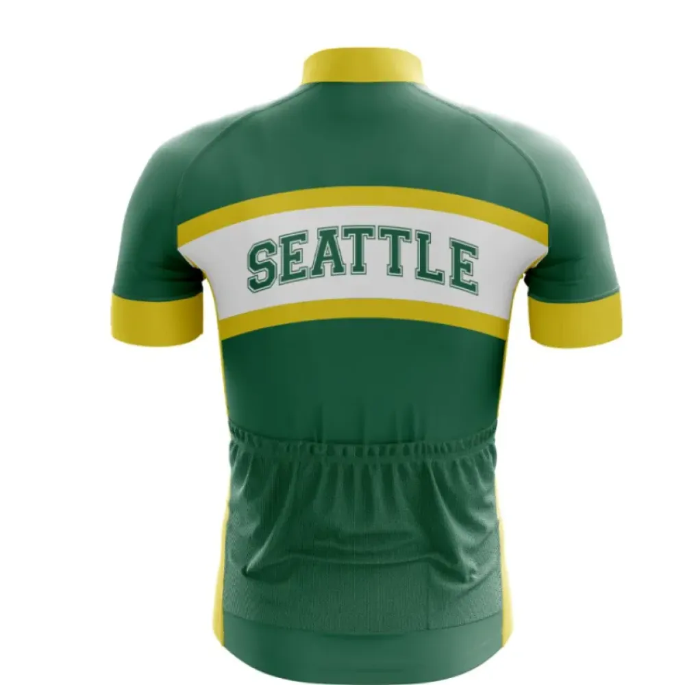Seattle Sonics Performance Cycling Jersey Green/Yellow