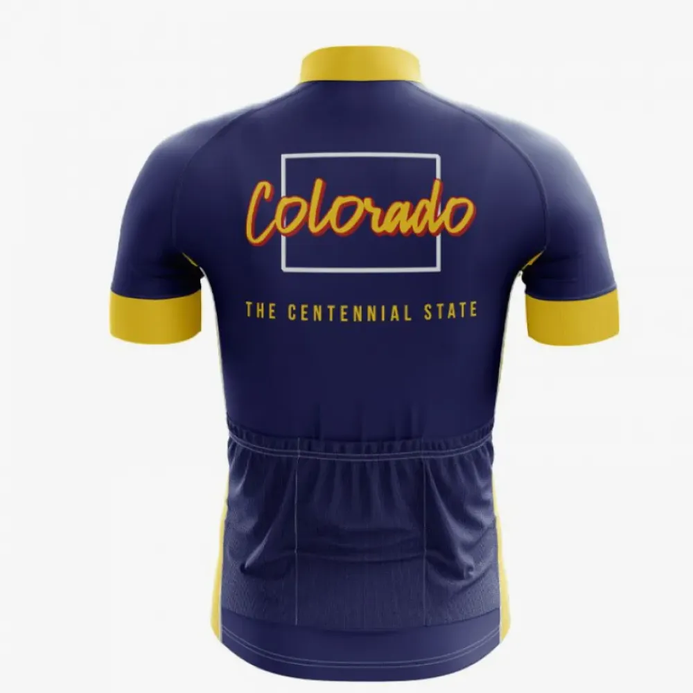 Colorado State Trendy Cycling Jersey Navy/Yellow/Red