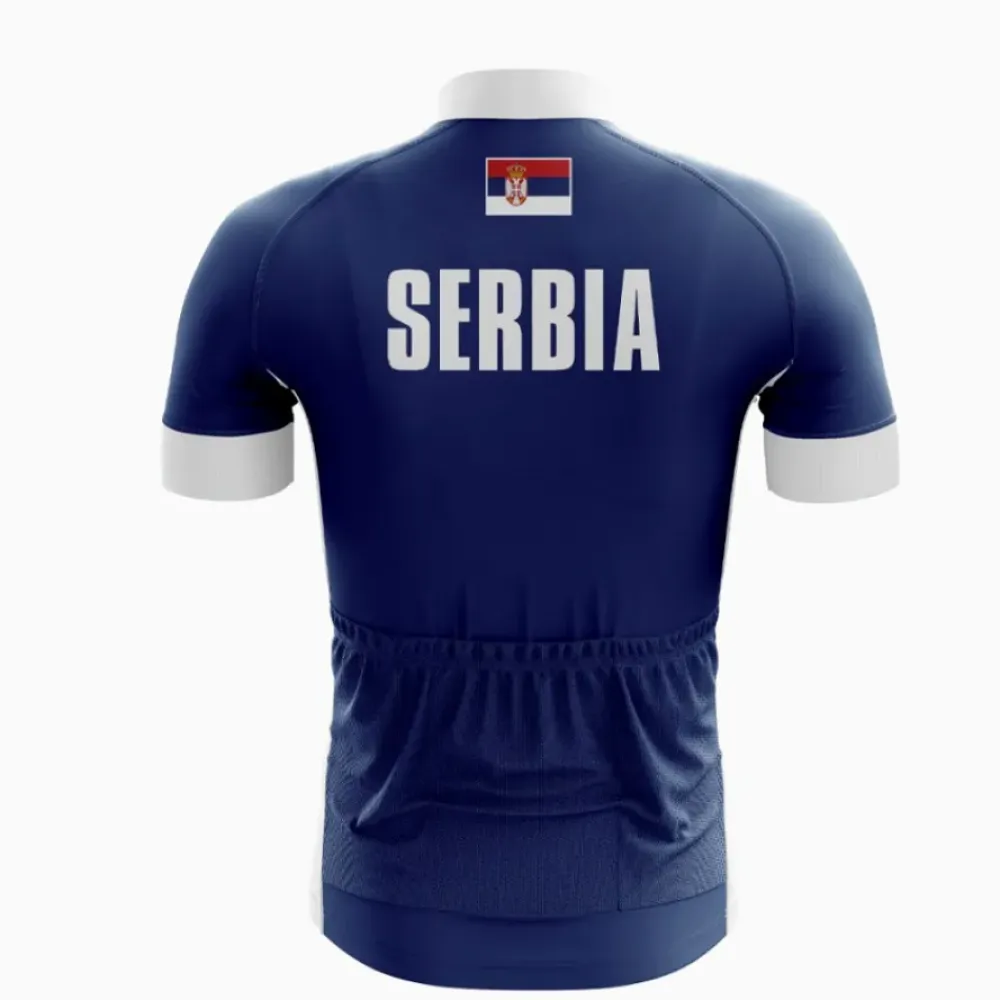 Serbia Cycling Jersey Navy/Red/White
