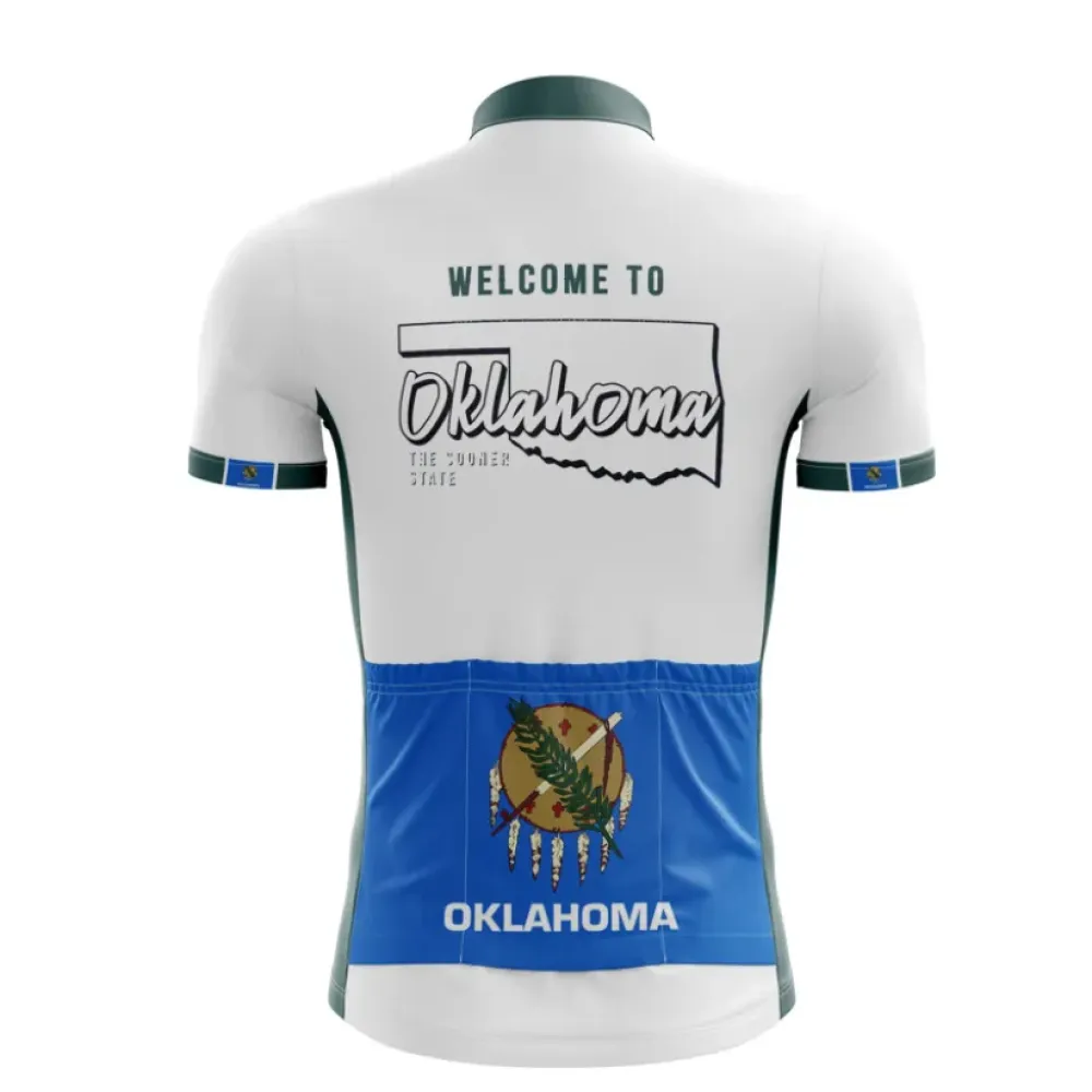 Oklahoma Cycling Jersey White/Green/Red
