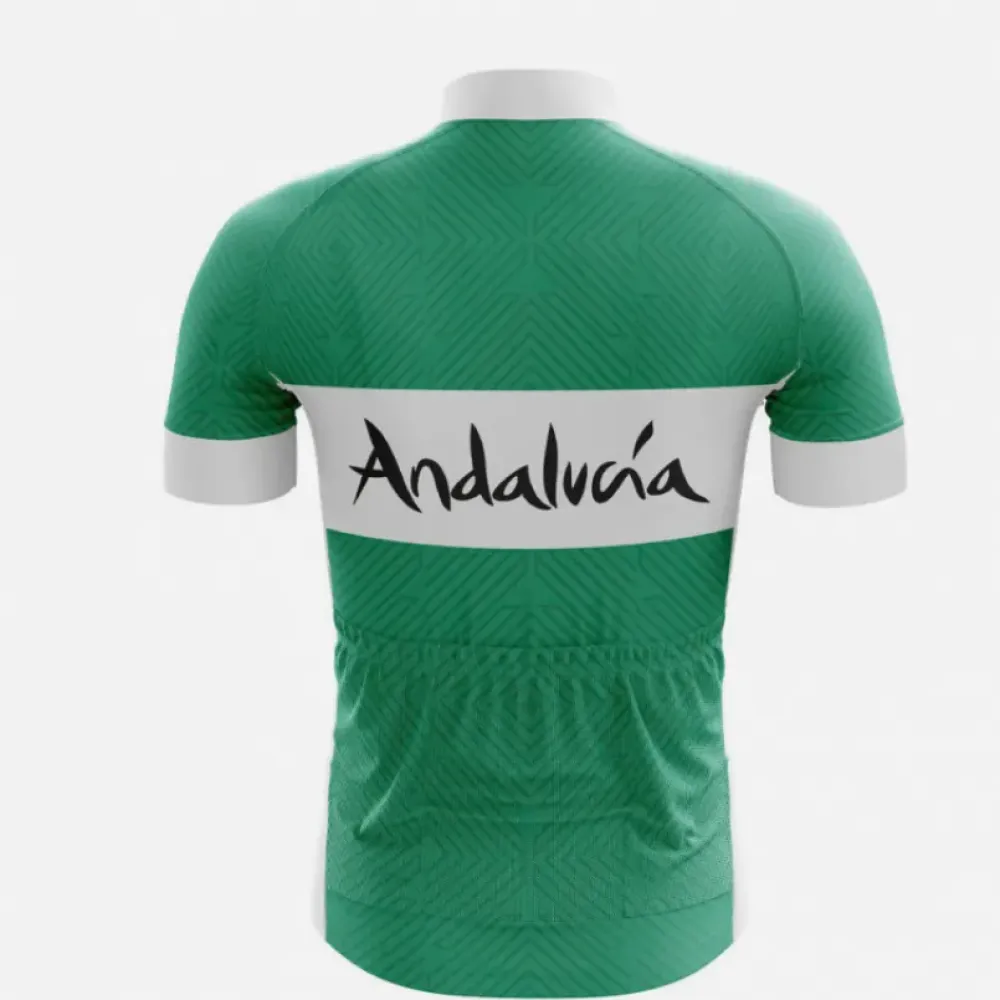 Andalucía Pro Cycling Jersey Elite Road Biking Top Green/White