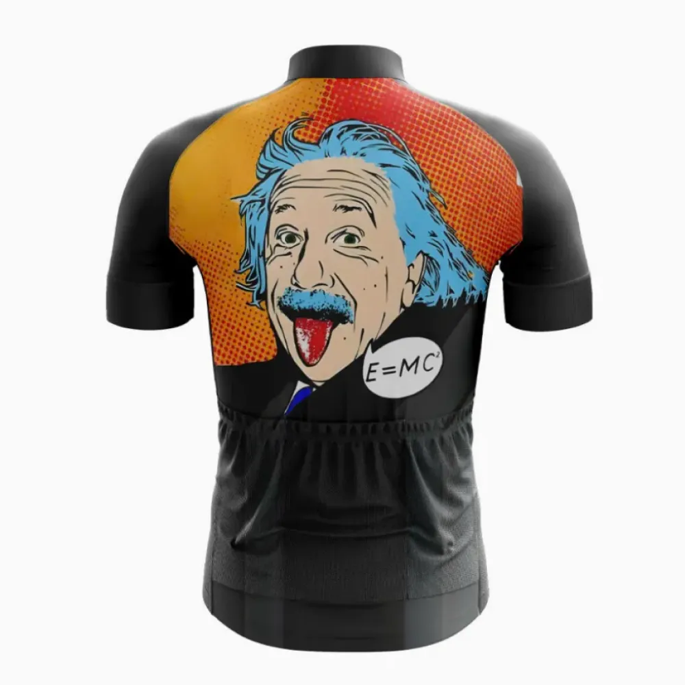 Einstein Pop Art Blue-Dot Cycling Jersey