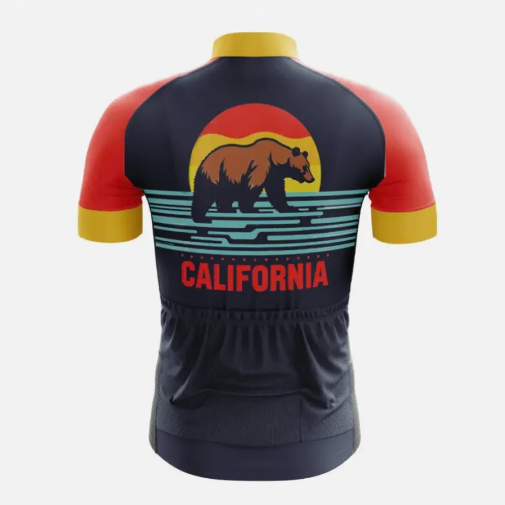 California Bear Cycling Jersey Red/Yellow/Black