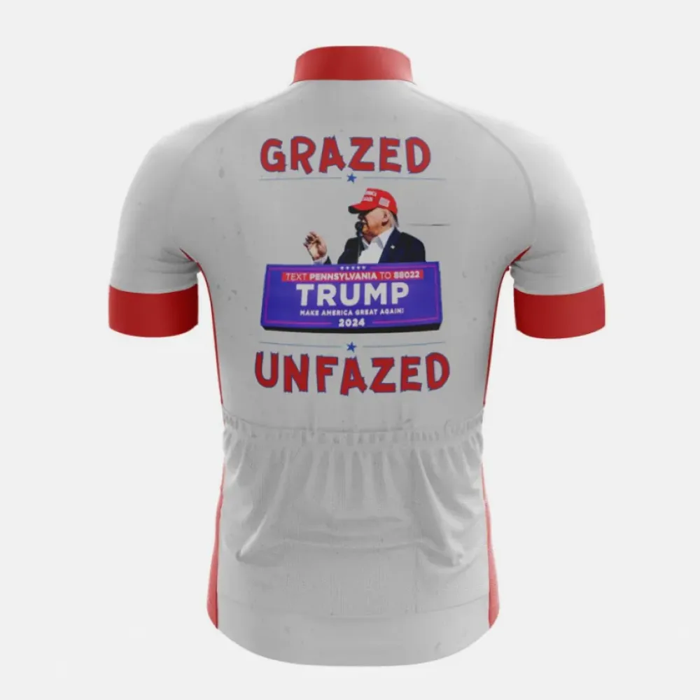Trump Grazed Unfazed Cycling Jersey White/Red