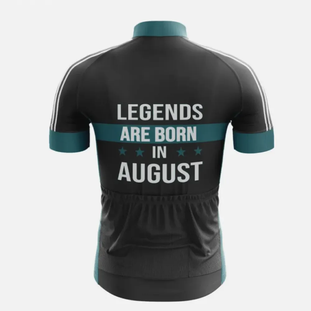 Cycling Jersey Legends Born in Teal/Black/White