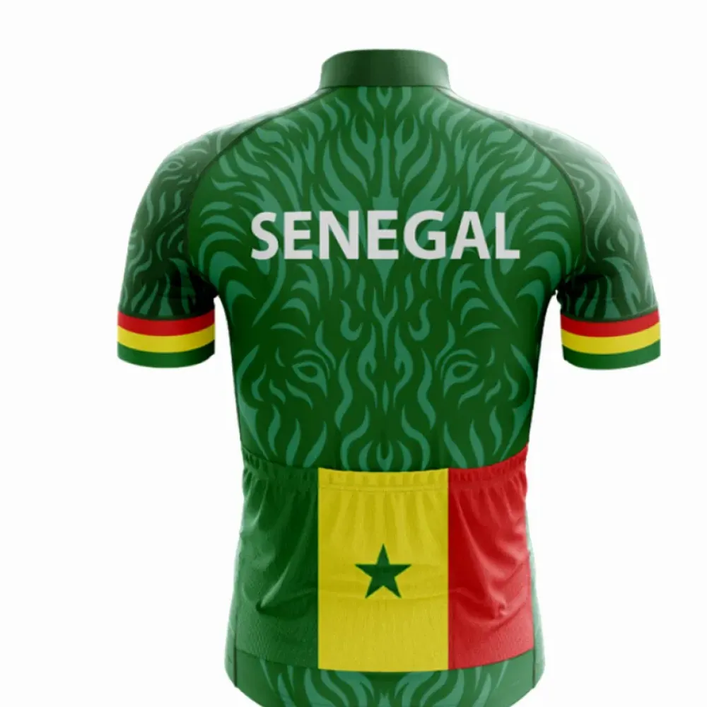 Senegal Cycling Jersey - Green/Gold/Red