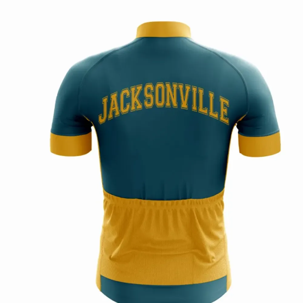 Jacksonville Football Cycling Jersey Teal/Gold/White
