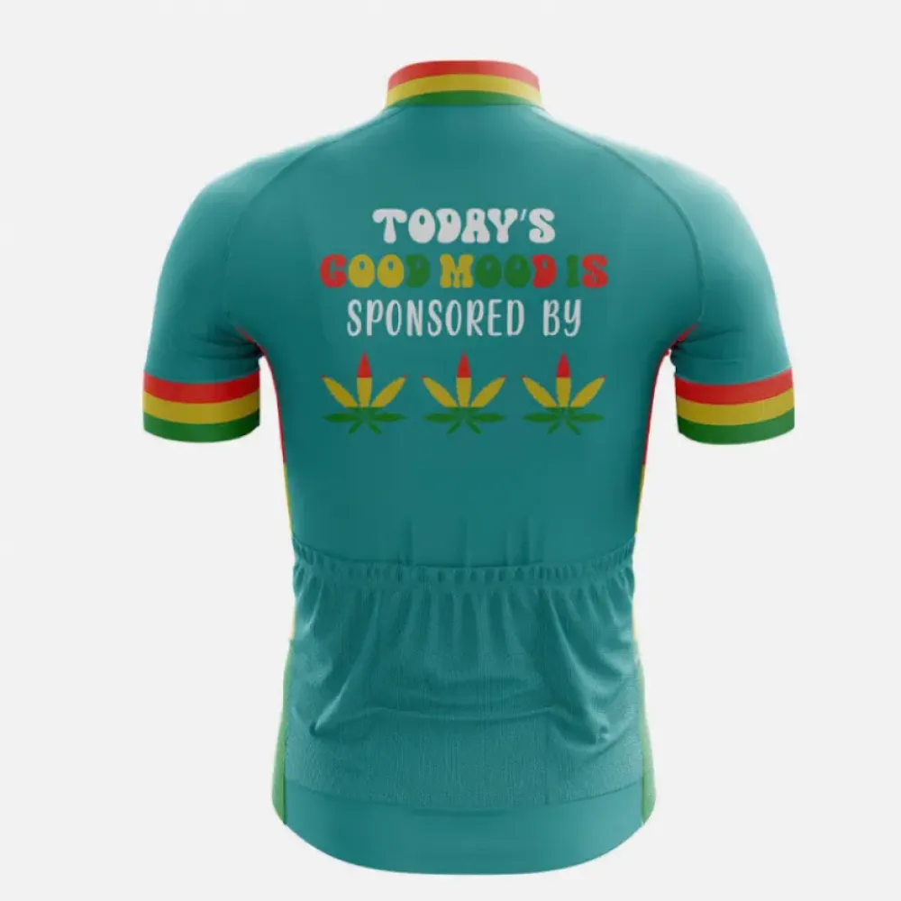 Good Mood 420 Cycling Jersey Teal/Gold/Red