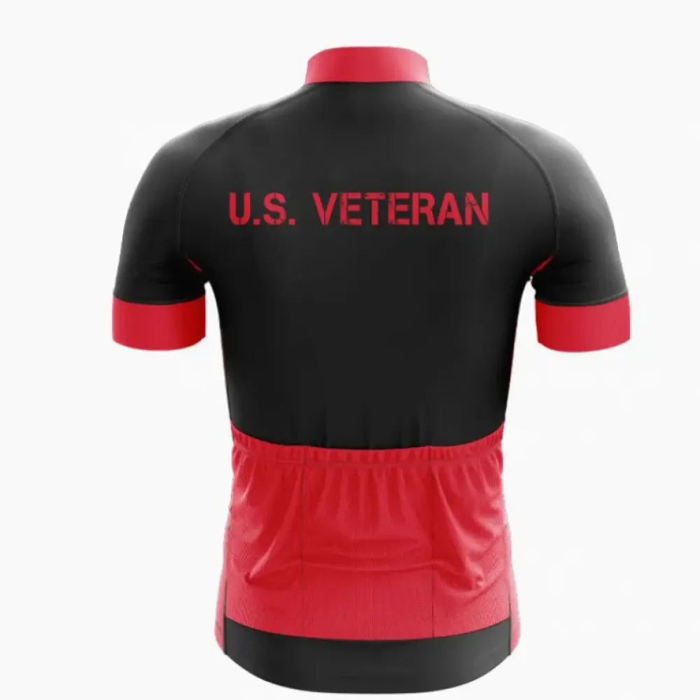 US Veteran Cycling Jersey Black/Red/White