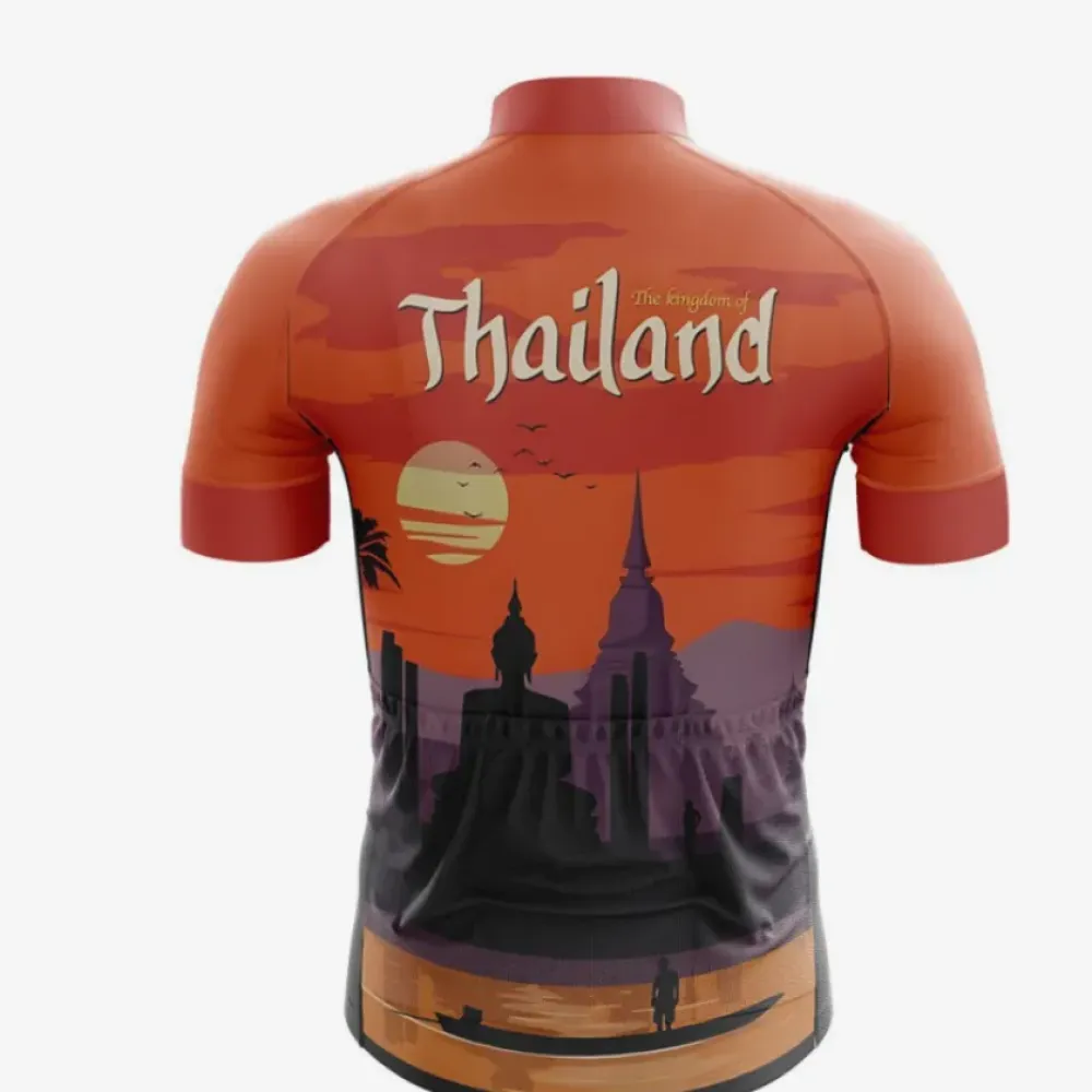 Thailand Cycling Jersey Sunset Orange/Purple/Gold
