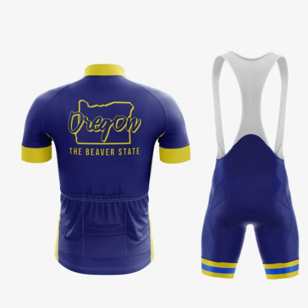 Oregon State Cycling Kit Blue/Yellow