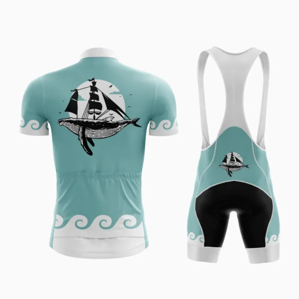 Whale Boat Cycling Kit Aqua/White/Black