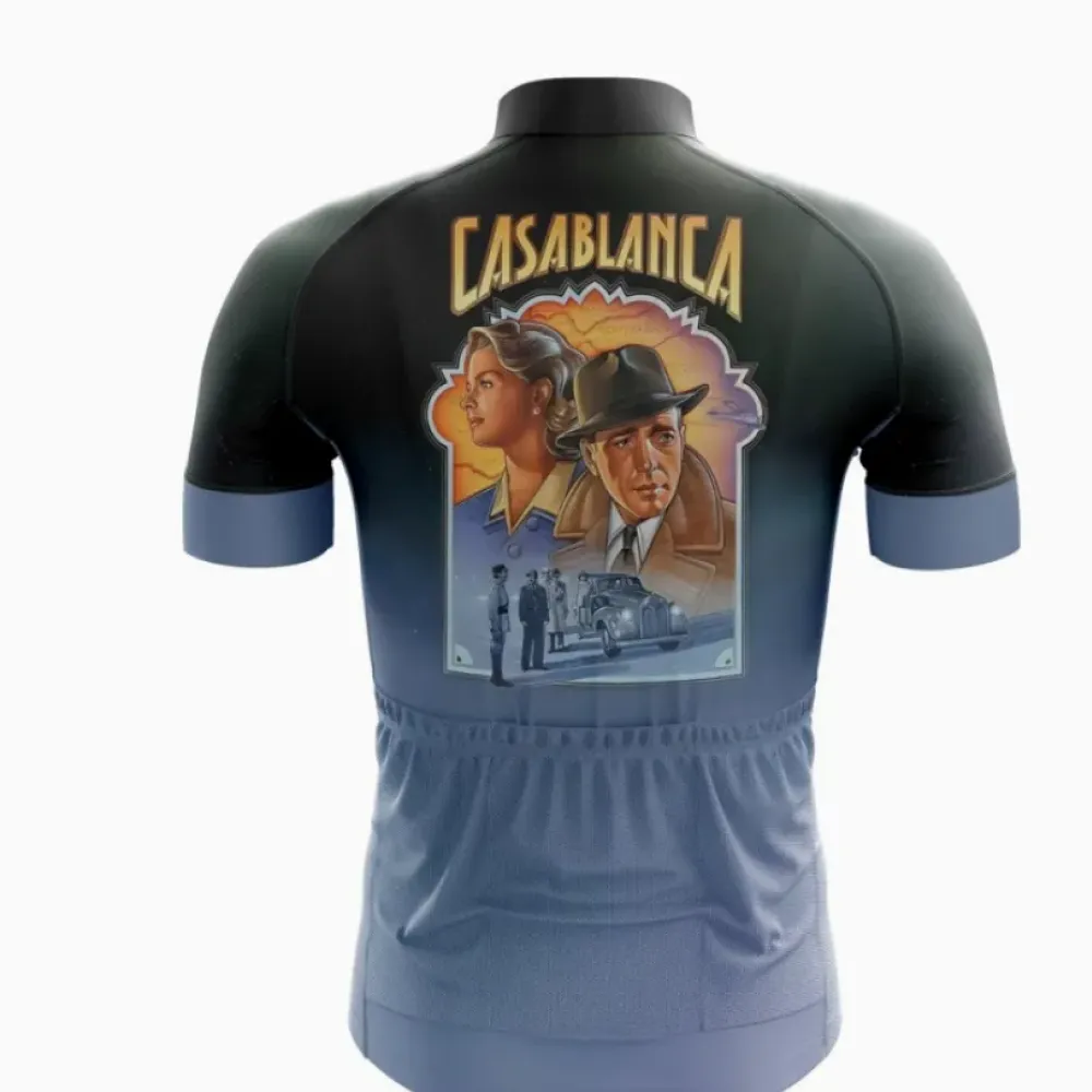 Casablanca Cycling Jersey Pastel Blue/Green/Black