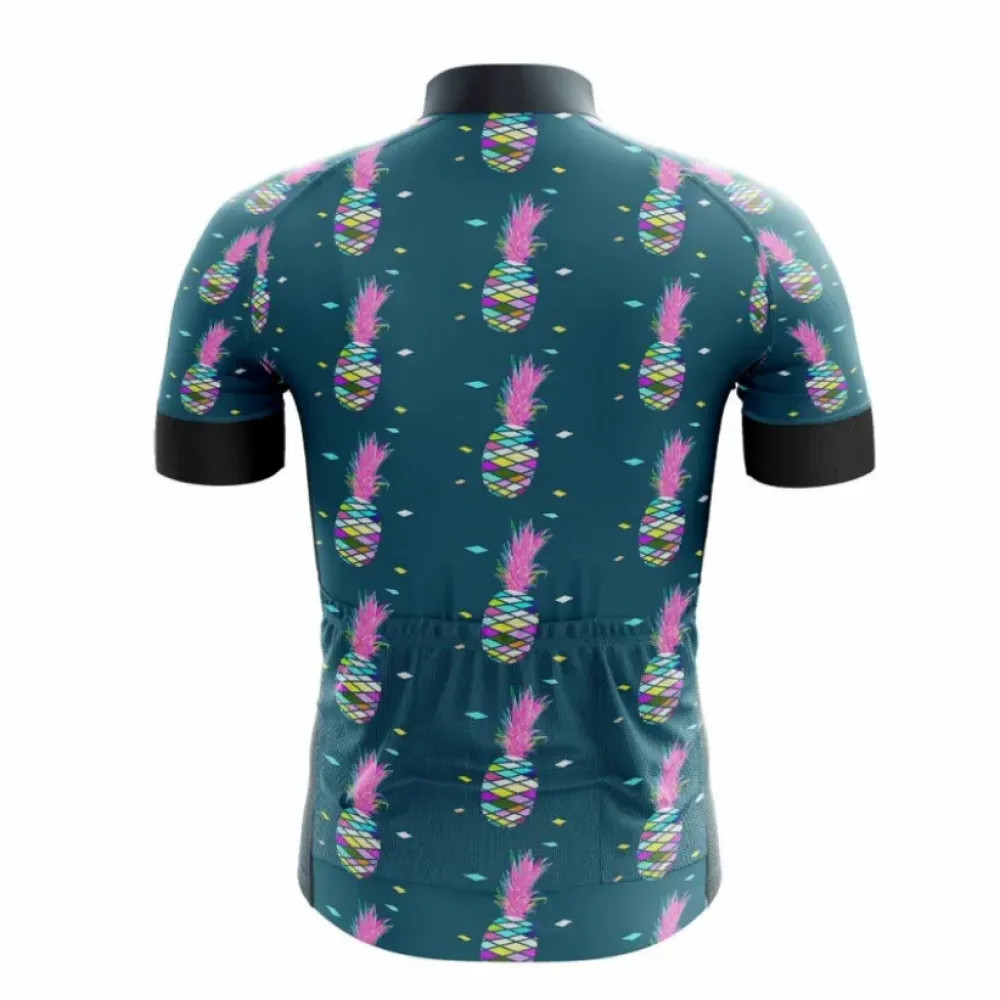 Psychedelic Pineapple Cycling Jersey Teal/Purple/Gold