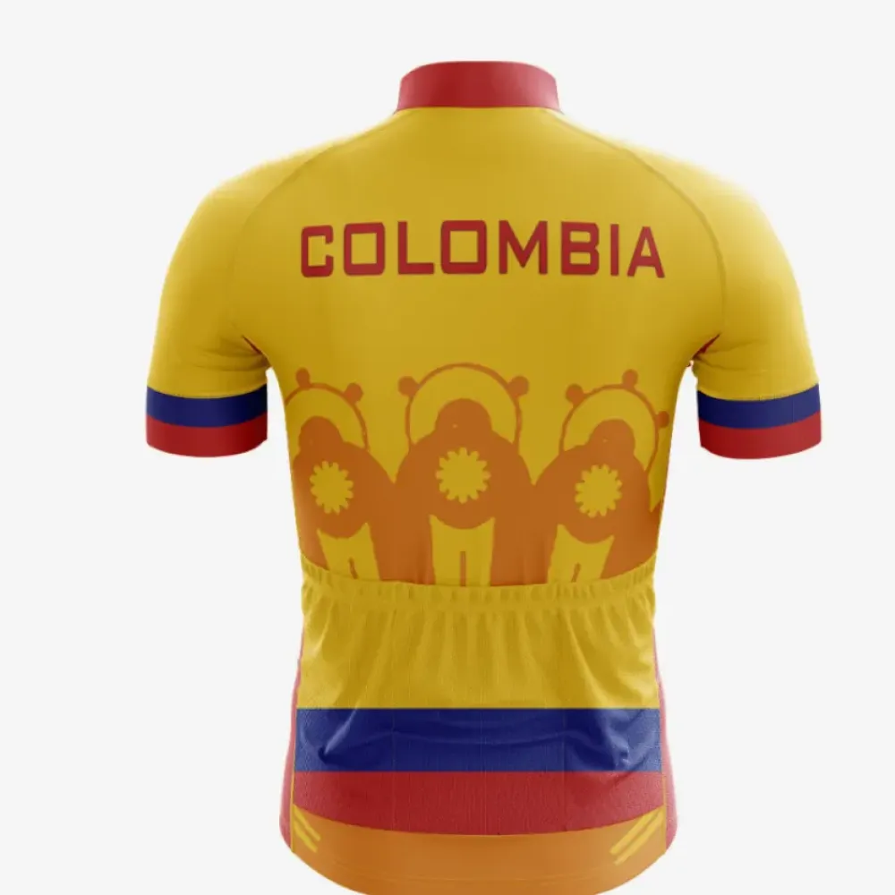 Colombia Cycling Jersey Gold/Red/Blue