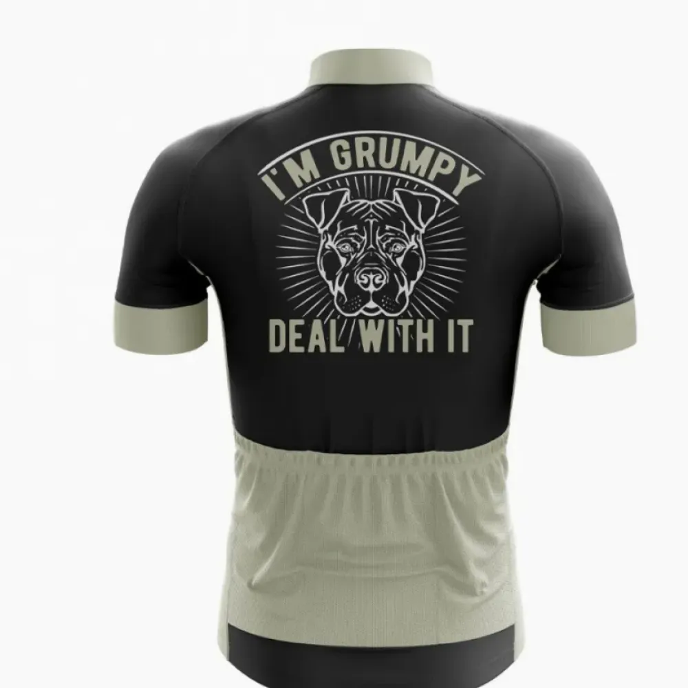 Grumpy Dog Cycling Jersey Black/Grey