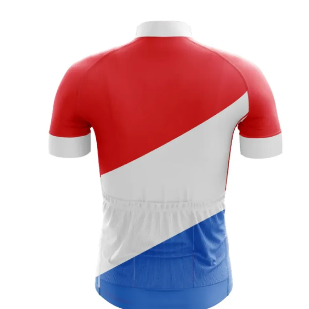 Luxembourg Cycling Jersey Red/White/Blue