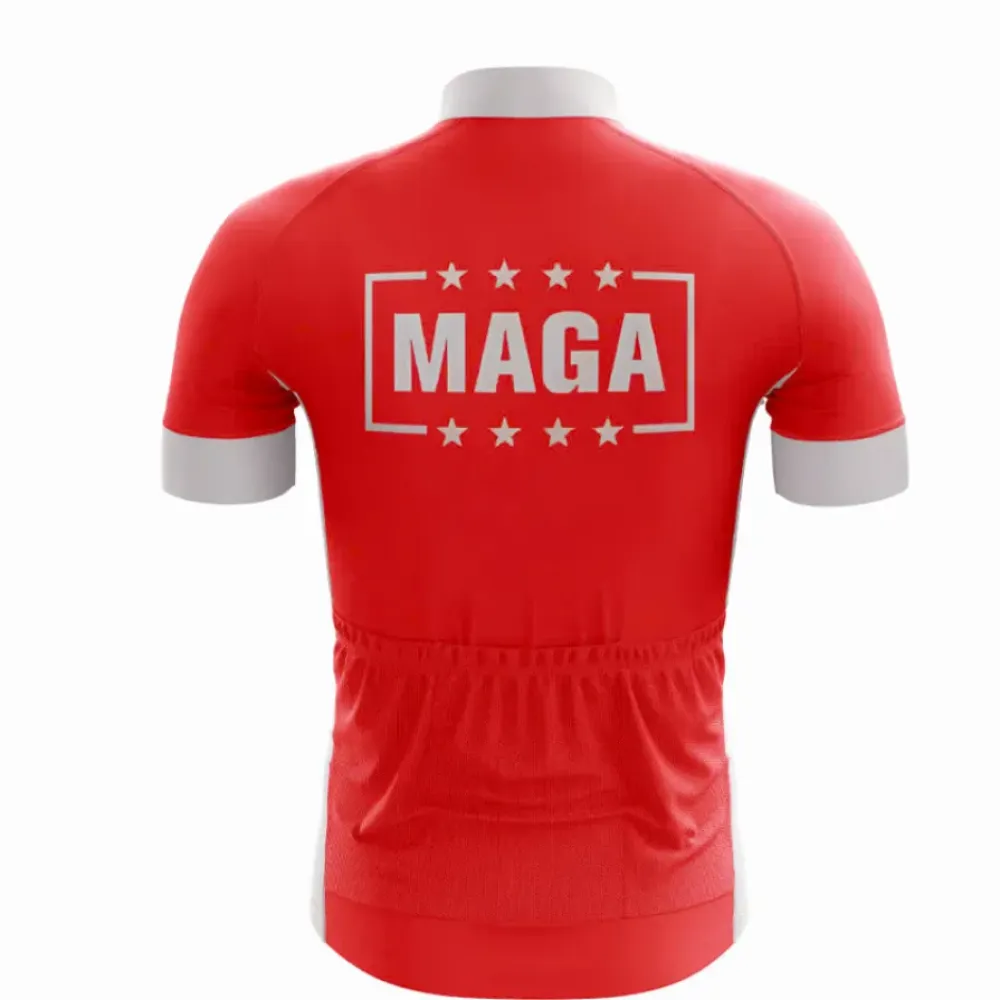 MAGA Cycling Jersey Stars Red/White