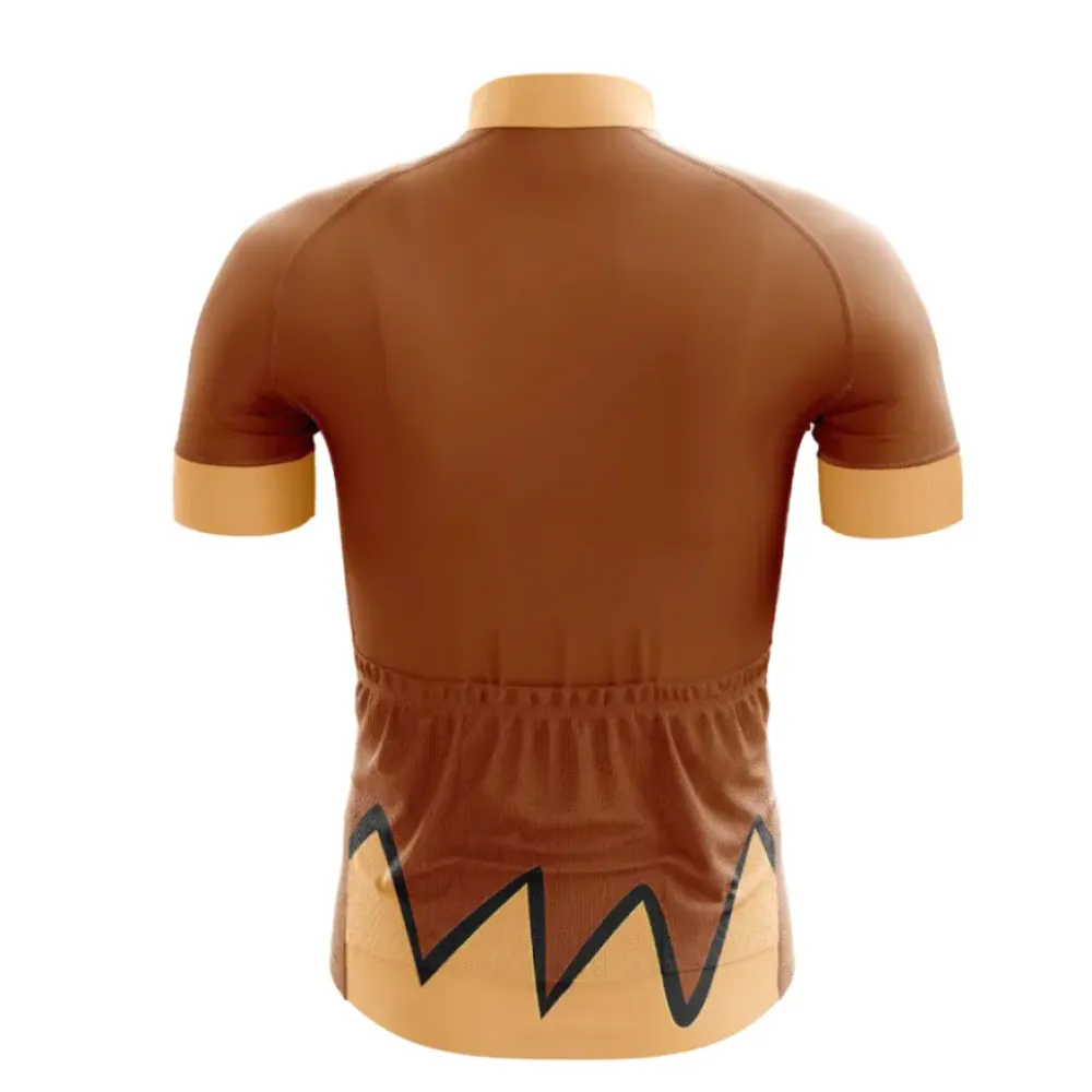 Barney Cycling Jersey Brown/Gold/Black
