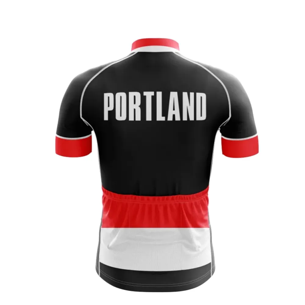 Portland Cycling Jersey Black/Red/White