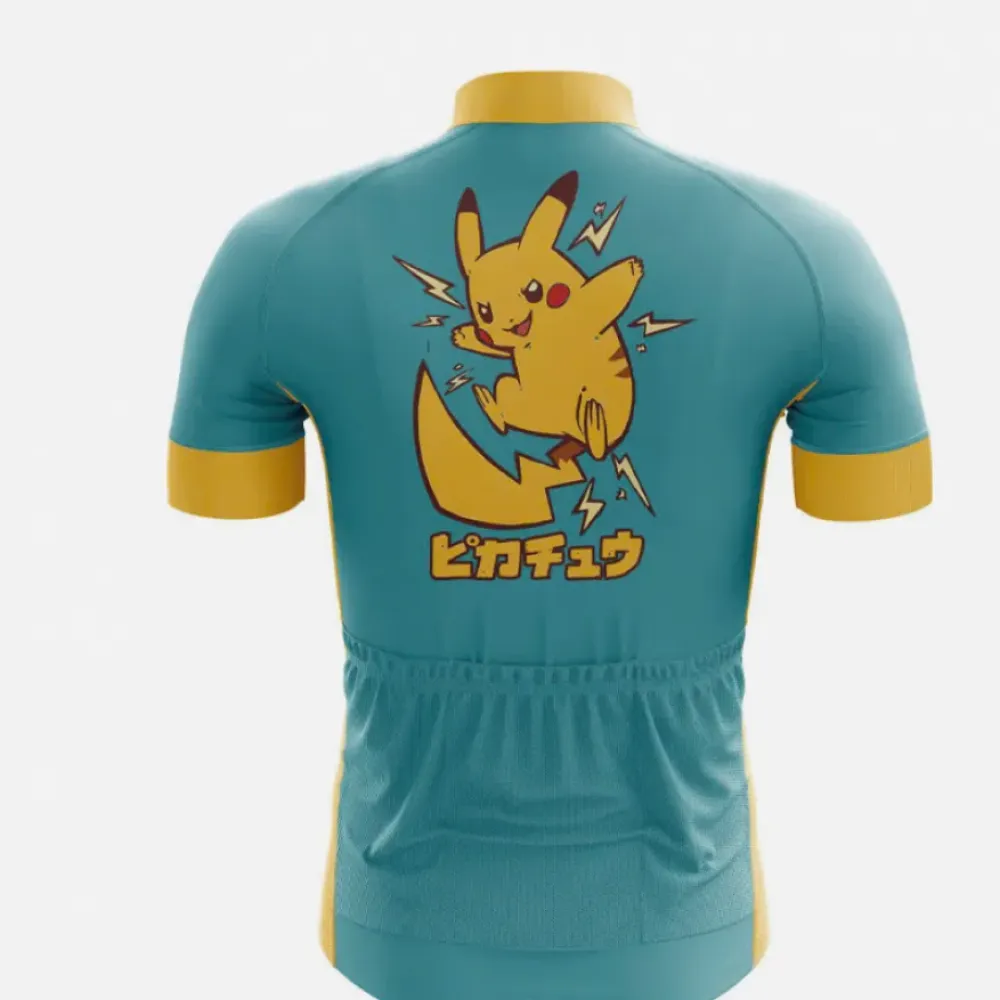 Pokemon Pikachu Electric Bike Jersey Teal/Yellow