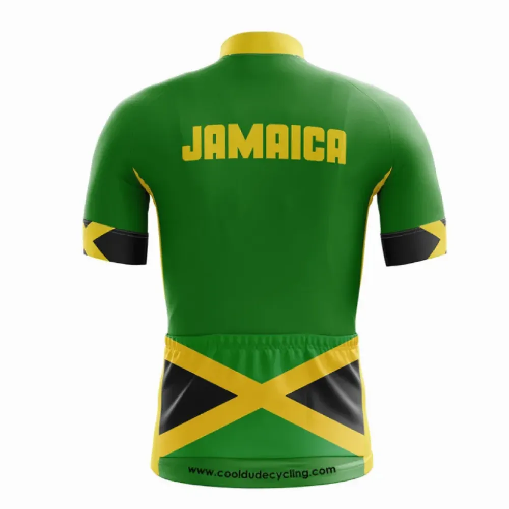 Jamaica Performance Cycling Jersey Green/Yellow/Black
