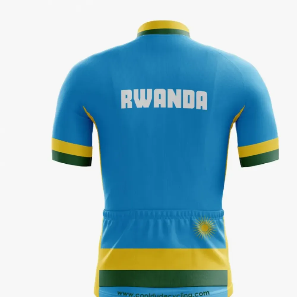 Rwanda National Cycling Jersey Blue/Yellow/Green