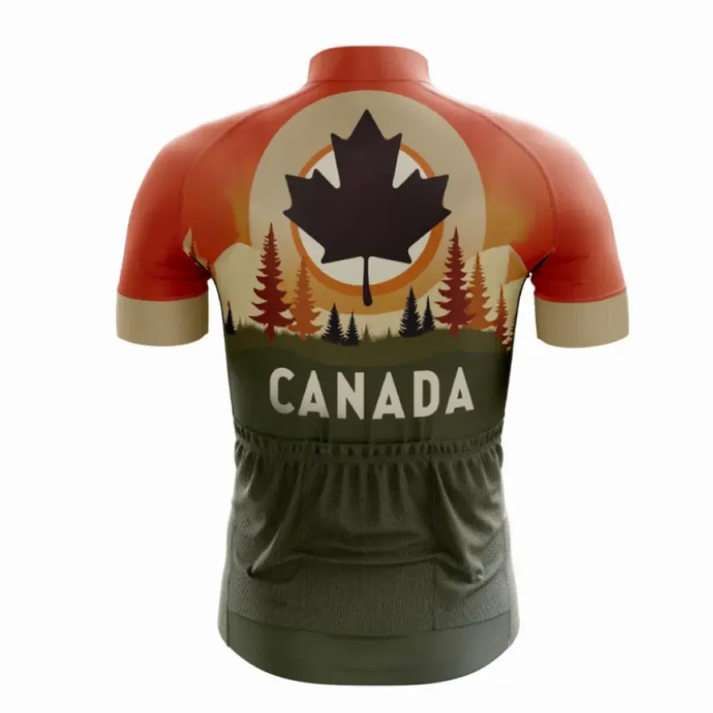 Canada Bold Red Maple Cycling Jersey
