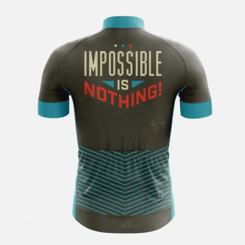 Impossible Is Nothing Cycling Jersey Black/Teal/Red
