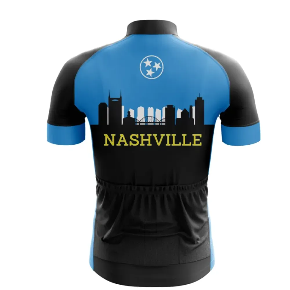 Nashville Cycling Jersey Black/Blue/Gold