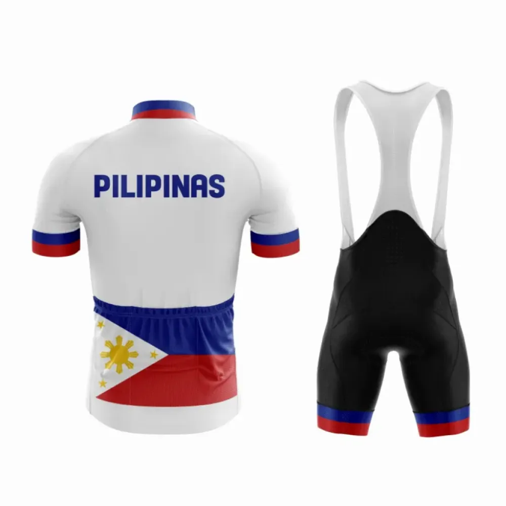 Philippines Cycling Jersey and Shorts Set, Yellow/Red/Blue