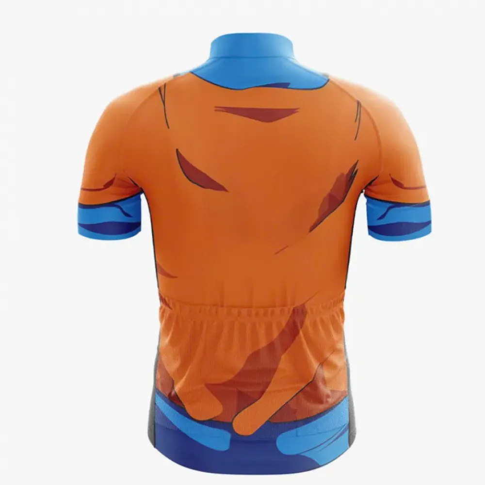 Dragon Ball Goku Cycling Jersey Blue/Orange