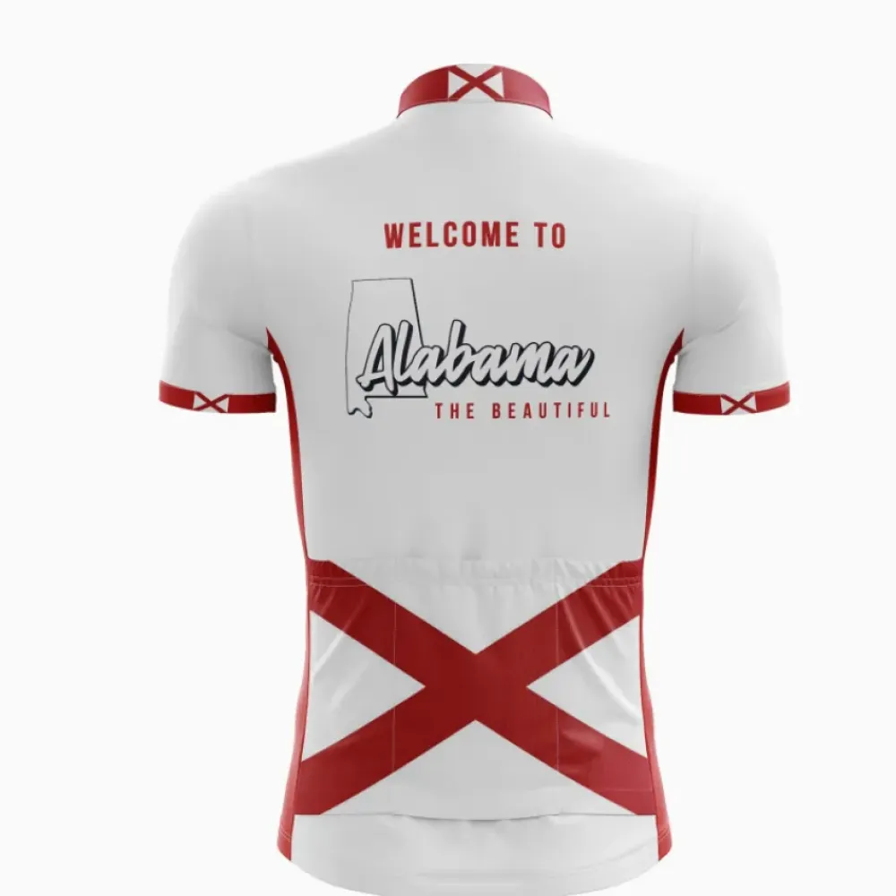 Alabama Cycling Jersey Ace White/Red/Black