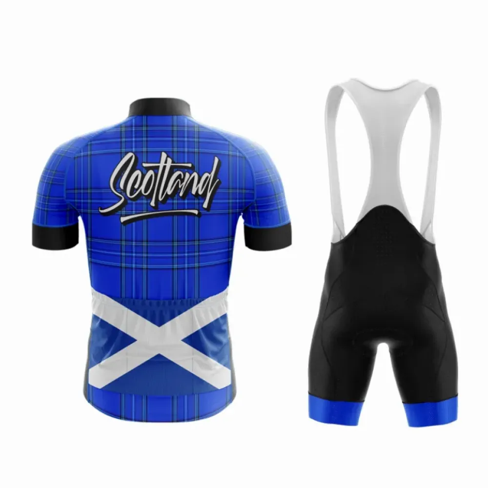 Scotland Cycling Kit Tartan Blue/Black
