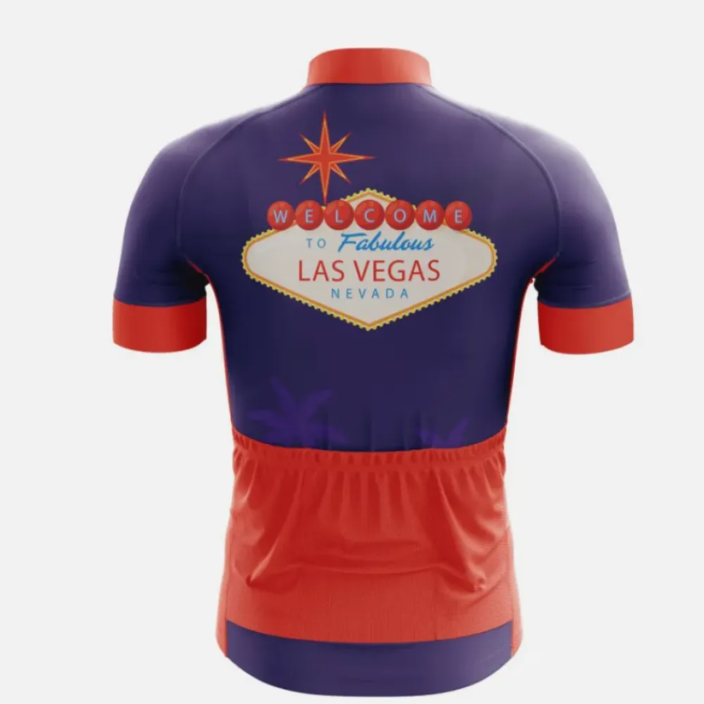 Las Vegas Cycling Jersey Welcome Fabulous Navy/Red/Purple