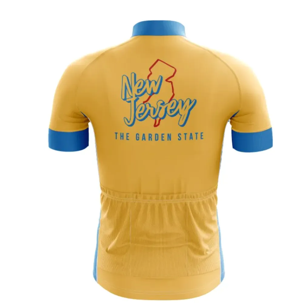 New Jersey State Cycling Jersey Yellow/Blue/Brown